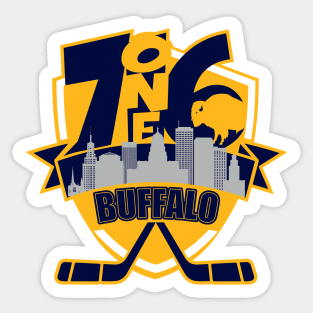 716 Buffalo Hockey Yellow Shield Sticker